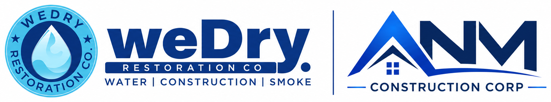 WeDry Restoration Co and ANM Construction Corp logo